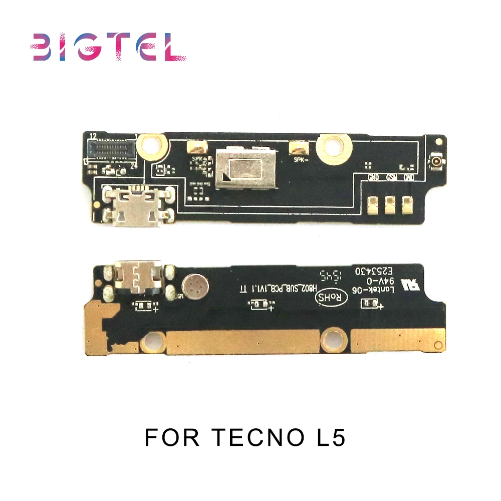 

5 Pcs/Lot 100% Test For Tecno L5 USB Charging Port Connector Board Parts Flex Cable Microphone Mic