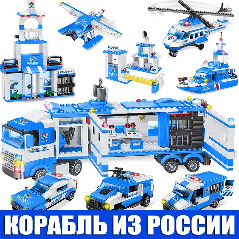 

8 в 1, Детский конструктор «полицейский автомобиль»