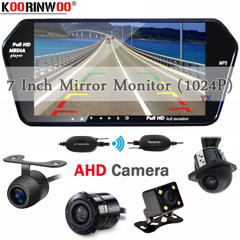 

Koorinwoo для Sony CCD Bluetooth Viedo MP5 плеер 7 дюймов TFT LCD цветной зеркальный монитор Автомобильный комплект помощи при парковке заднего вида