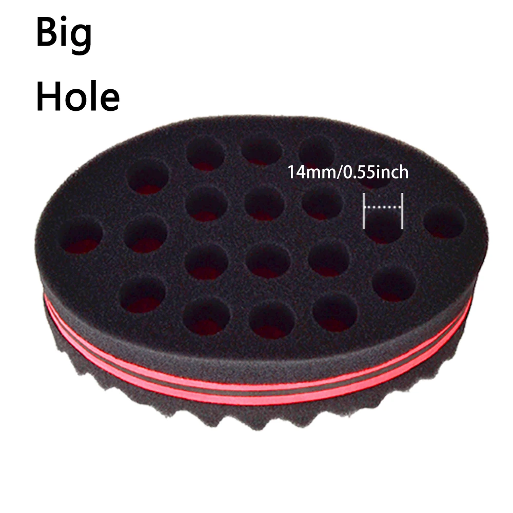 big hole ELERA овальная двухсторонняя Волшебная твист щетка для волос Губка, губка щетка для натуральных волос, афро-волнистая щетка для волос - Цвет: big hole