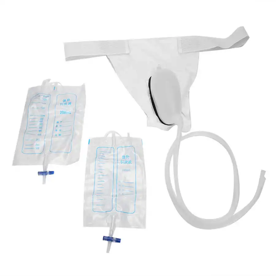 Male/Female Urine Collection Bag Reusable Silicone Urinal With 2pcs Drainage Pipe for Women Men Elderly Bedridden Patients | Красота и