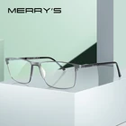 MERRYS дизайнерские мужские анти-голубые лучи световые блокирующие очки UV400 Защитные очки для компьютера титановые очки S2170FLG