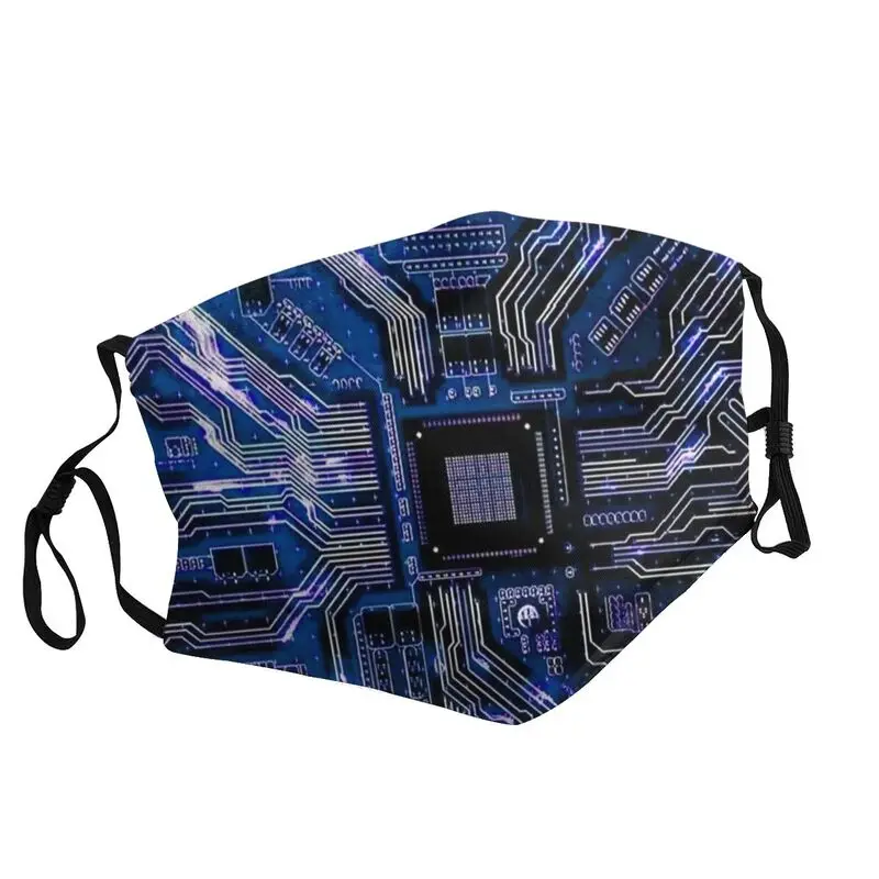 

Computer PC Motherboard Face Mask Unisex Programmer Circuit Board Tech Anti Haze Dustproof Protection Respirator Mouth-Muffle