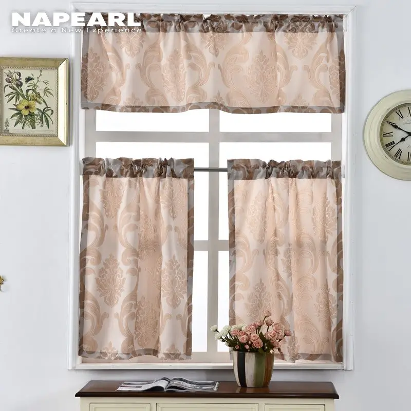 Короткие шторы для кухни Затемненные оконные обработки современные двери