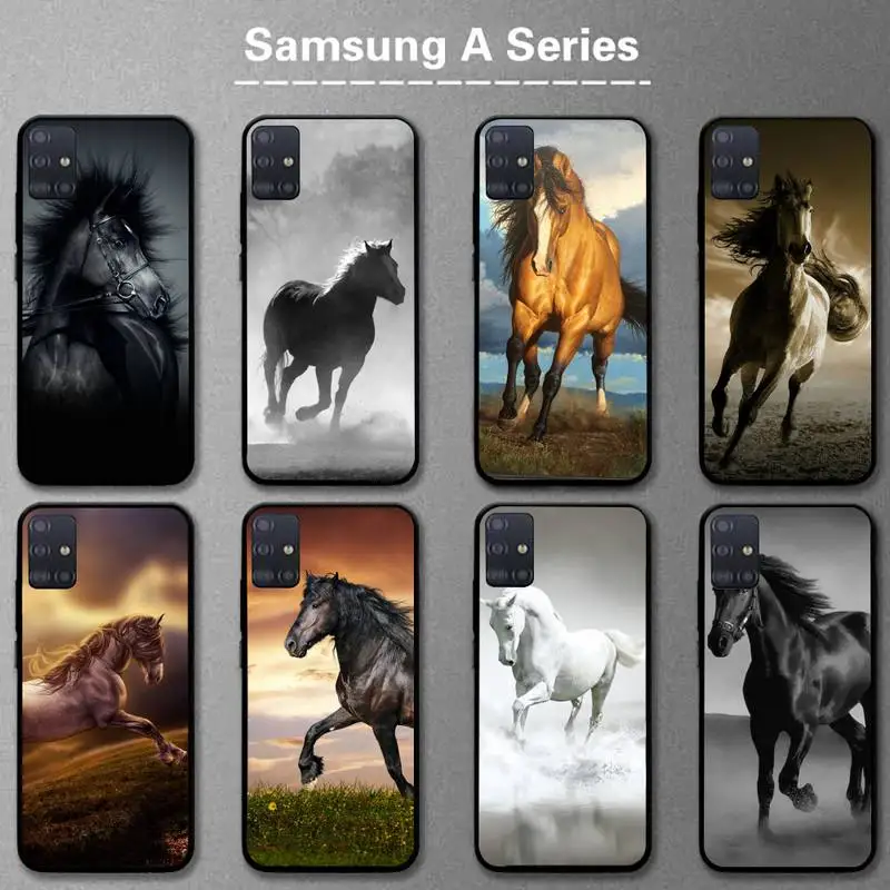 

Fine horse art Phone Case For Samsung A01 A10 A02 A20 A31 A40 A50 S A52 A51 A70 A71 A80 A91 Cover Fundas Coque