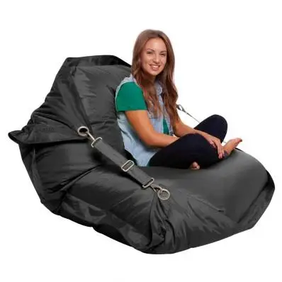 Buggle up bean bag уличный стул в твердом черном цвете большая подушка расслабляющая