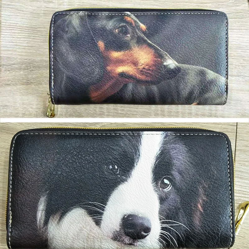

Long Wallet Dachshund Dog Printing Women Fashion Pu Leather Clutch Bags Costom Cute Purse Ladies Card Coin Holder Zipper Purse