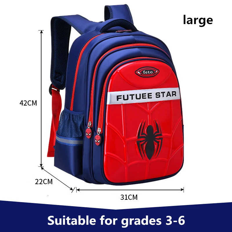 For Cartoon 1-9 Grade 2 Size Student School Bags 3D Boys Waterproof Backpacks book bag Kids Schoolbags Satchel Backpack