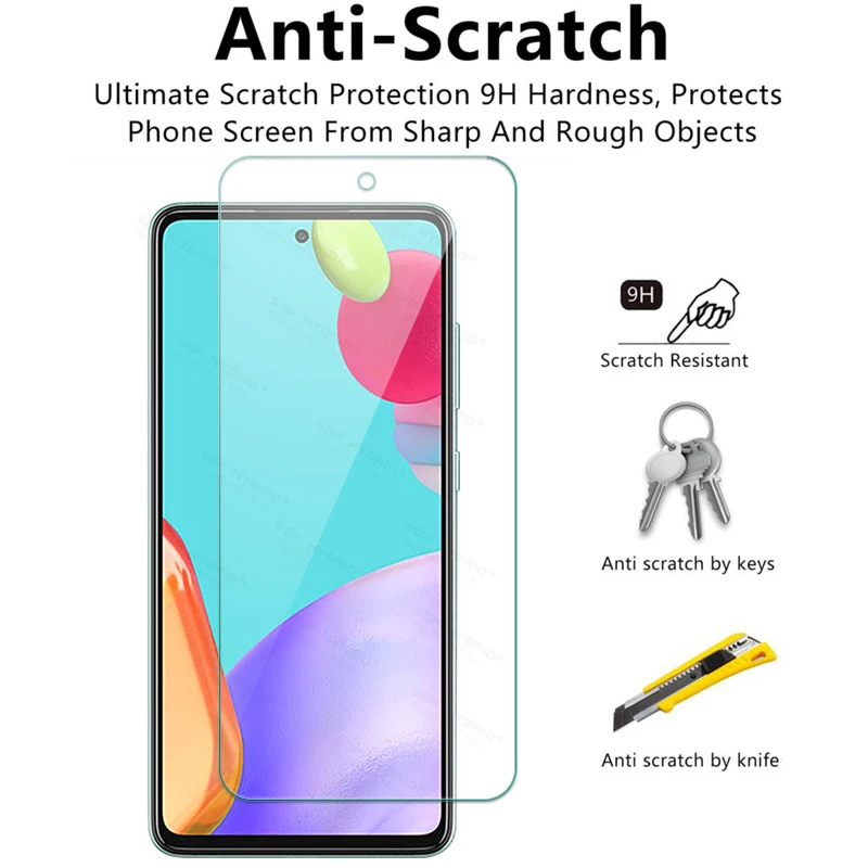 3 sheets screen protector glas for samsung galaxy a52 5g a51 a50 a03s a22 a12 a32 a72 m12 m22 m32 transparent clean sklo cover free global shipping