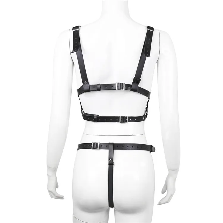 Сексуальный кожаный комплект для связывания одежда сексуальная цепочка в стиле