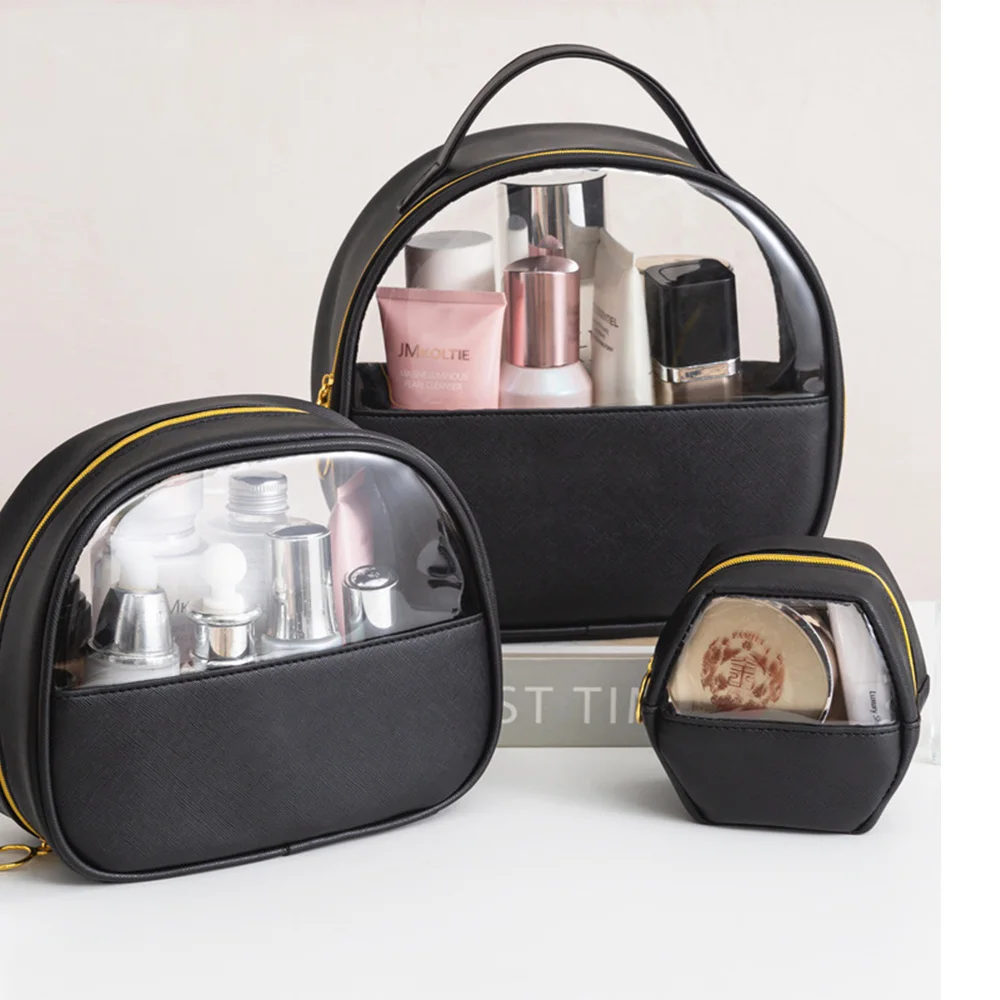 

Transparent Ultifunctional Cosmetic Bag Waterproof Makeup Wash Bag Large-Capacity Portable Travel Storage Bag Ins Wind Lady