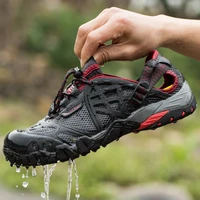 2021 men outdoor sneakers breathable hiking shoes big size men women outdoor hiking sandals men trekking trail water sandals