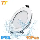 10 шт. водонепроницаемый Светодиодный светильник с регулируемой яркостью 18 Вт 15 Вт 12 Вт 9 Вт 7 Вт 5 Вт Теплый Холодный белый Встраиваемый светодиодный точечный светильник 220В 230В