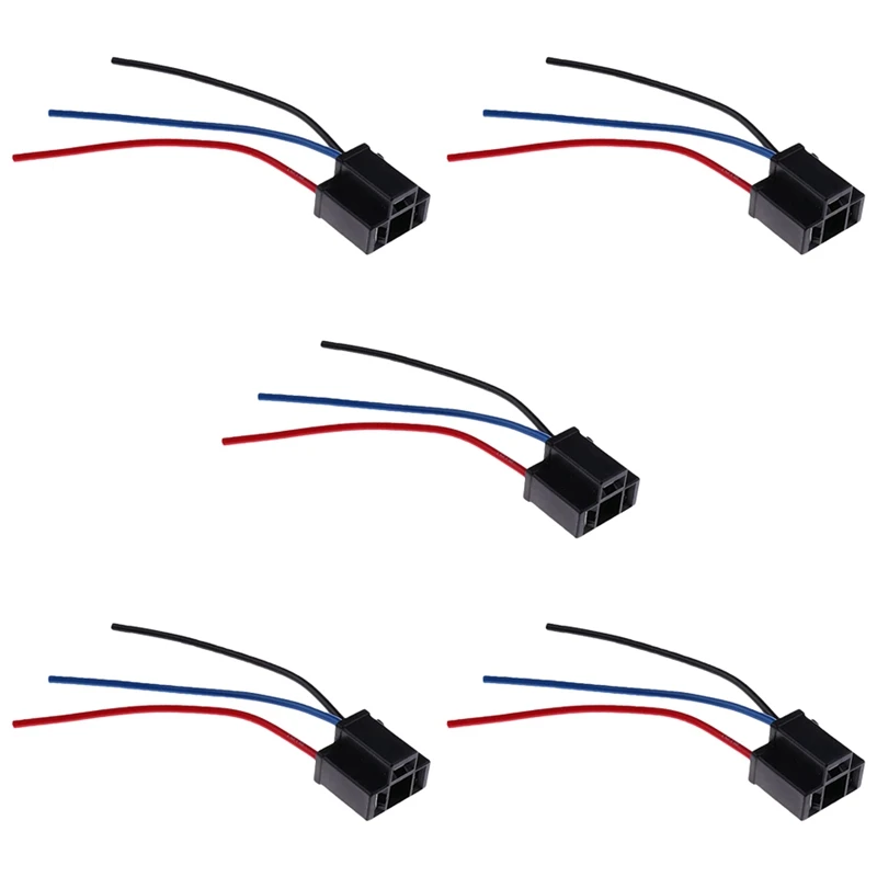 

5X Headlight Adapter Bulb Wiring Extension Female Socket Automobile