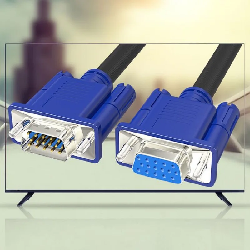 

1080 HD video cable, male-to-male VGA cable 3 + 6 HD data cable TV projector computer monitor cable easy conversion of synchrono