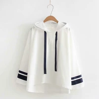 women harajuku hoodies sweatshirts 2020 new sweet style hooded striped long sleeve pullovers loose tracksuit