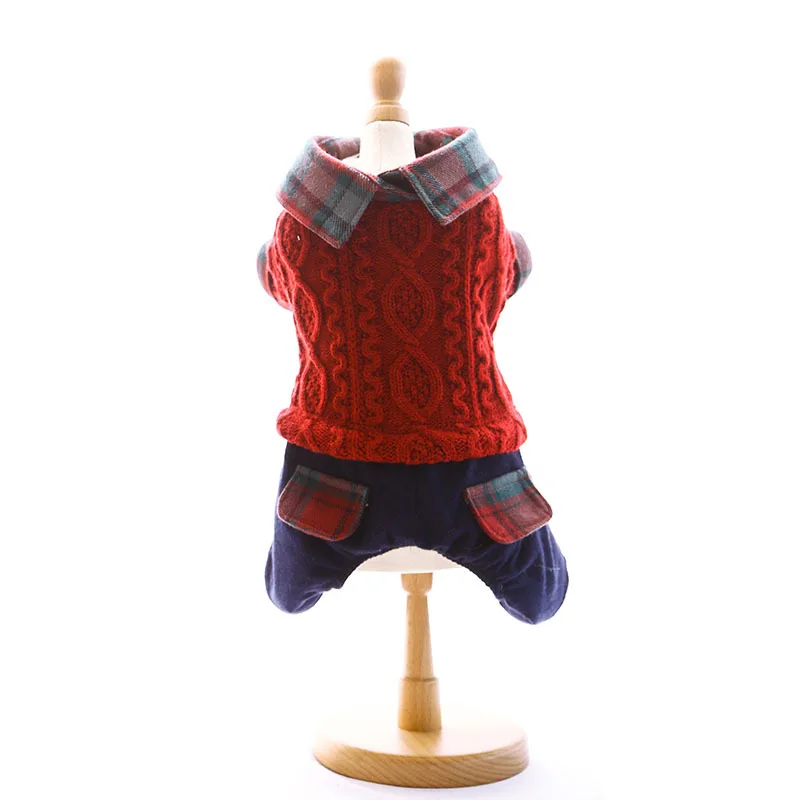 Новинка Осень-зима 2019 утолщенная теплая одежда для собак с четырьмя ножками