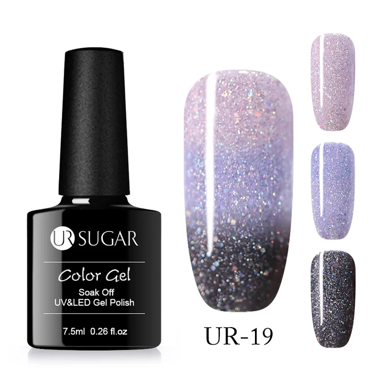 47 Ur SUGAR, 3 цвета, термогель-лак, 3 в 1, меняющий цвет температуры, долговечный, замачиваемый, УФ светодиодный Гель-лак для ногтей, лак - Цвет: 47