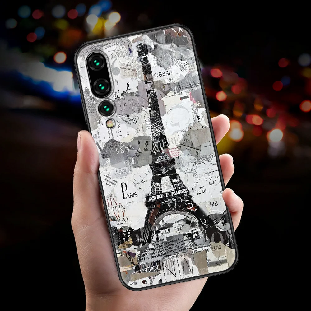 Романтический чехол для телефона с изображением Эйфелевой башни Парижа Huawei P Mate
