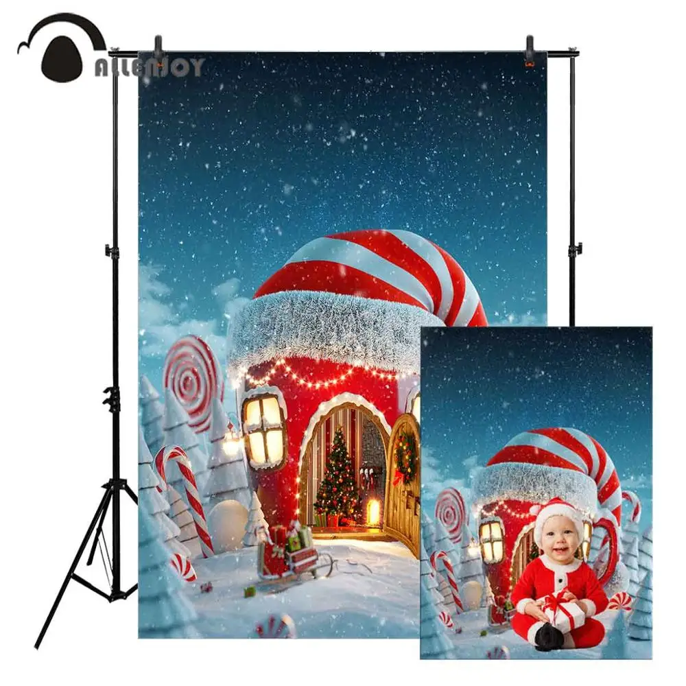 Фотофон с изображением конфет снега красного и белого цветов | Электроника