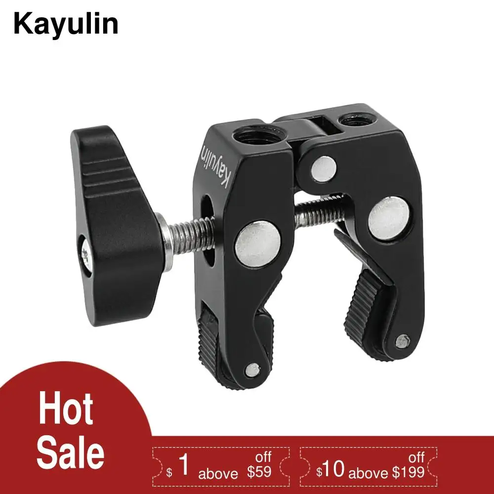 Kayulin новый дизайн супер крабовый зажим с 1/4 &quot 20 &amp 3/8&quot 16 точки крепления для фото