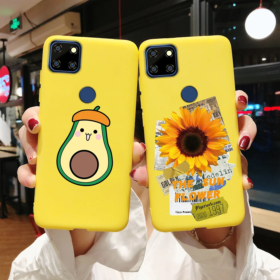 for realme 7i global rmx2193 phone case cute love heart pattern soft silicone back cover for realme 7i 7 i realme7i coque fundas free global shipping