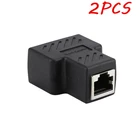 2 шт. от 1 до 2 Way LAN Ethernet сетевой кабель сплиттер адаптер RJ45 женский сплиттер адаптер гнездового соединителя для ноутбука оптовая продажа