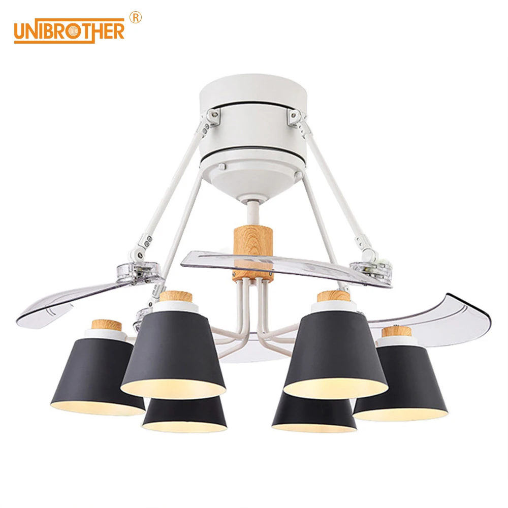 Бесшумная потолочная лампа Веер E27 современный модный креативный светильник из