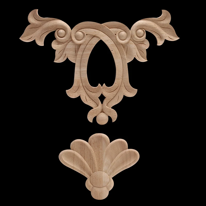 Новая деревянная аппликация Onlay Декаль декоративное Европейское украшение