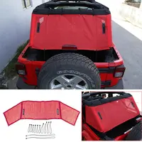 Red Trunk Sunshade Mesh Insulation Net Cover Forfor Jeep Wrangler JK 2007-2017 4-Door
