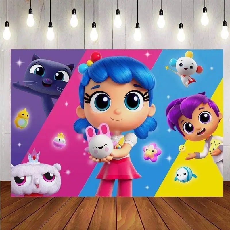 

Фон для фотосъемки с изображением истинных и радужных цветов для вечеринки в честь Дня рождения детей, декоративный баннер, реквизит для ст...