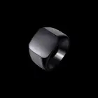 Полированное квадратное кольцо из нержавеющей стали 316L, ювелирные изделия унисекс, Байкерский, панк, готический стиль 7-15