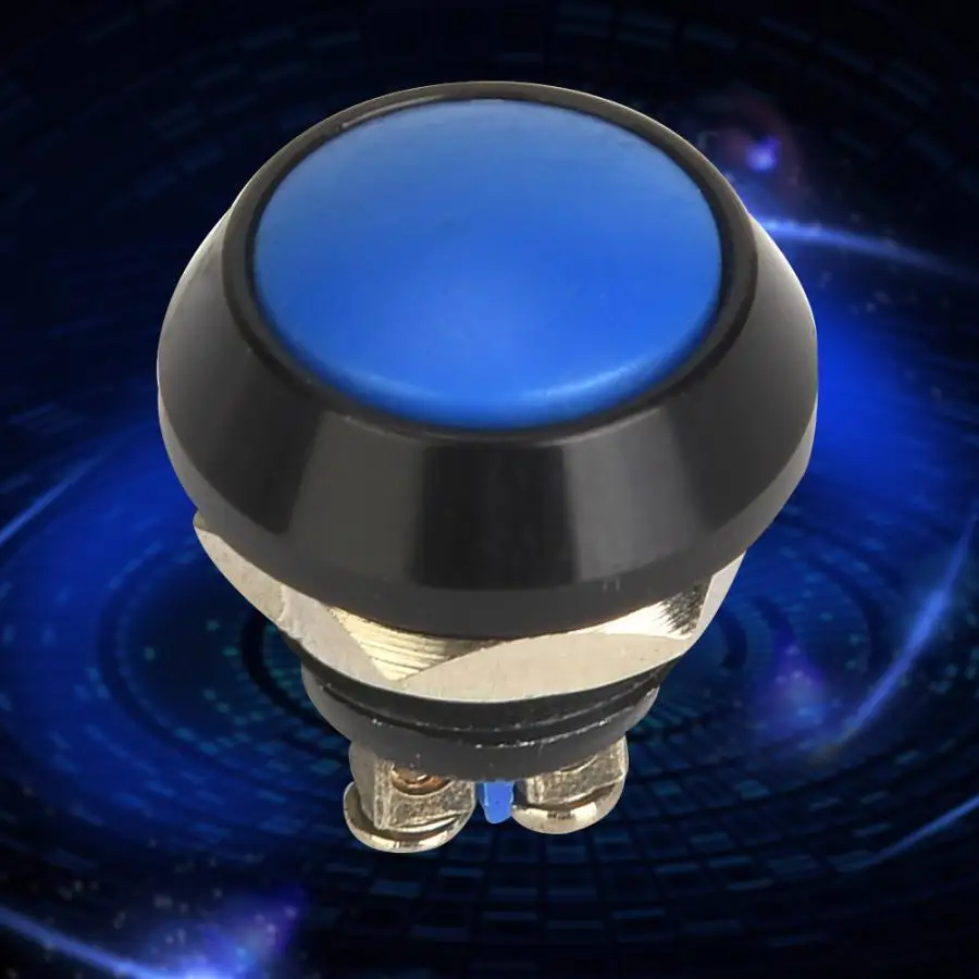 5 шт. Мгновенный Переключатель кнопочный переключатель сброса металла IP65 12 мм