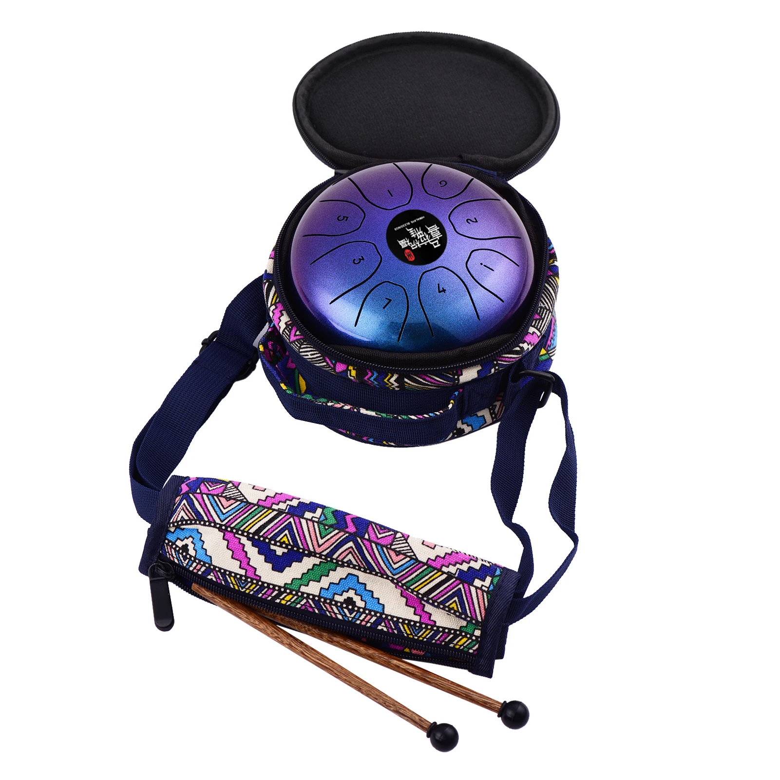Muslady C Key Steel Tongue Drum 5.5 Inches 8 Notes Tank Percussion Instrument with Drumsticks Carry Bag for Adults Children | Спорт и