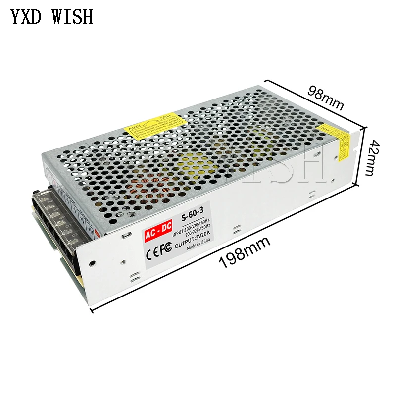 

Lighting Transformer AC110V-220V to DC 3V 6V 9V Power Supply Adapter 2A 3A 4A 5A 10A 15A 20A 30A 50A 60A LED Strip Switch Driver