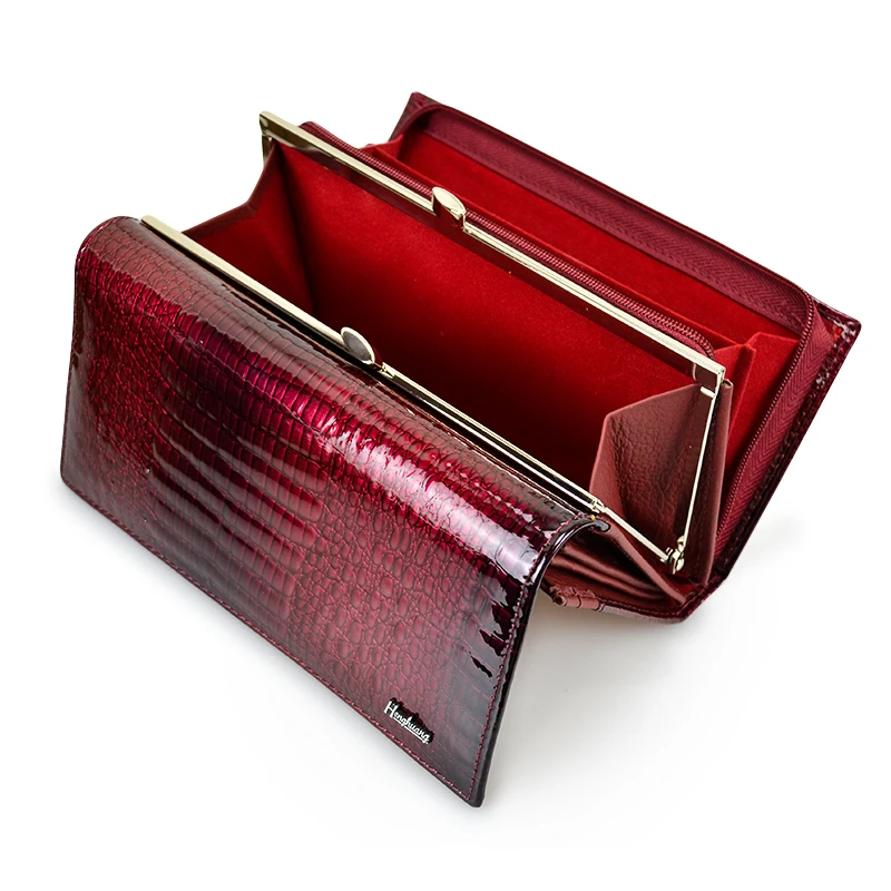 

HH Genuine Leather Women's Wallet Alligator Long Hasp Zipper Wallet Ladies Clutch Money Bag New Female Luxury Coin Purses