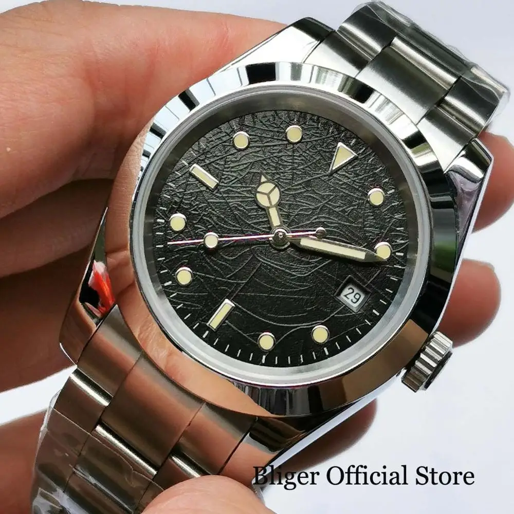 Роскошные стерильные полированные автоматические мужские часы 39 мм с особым