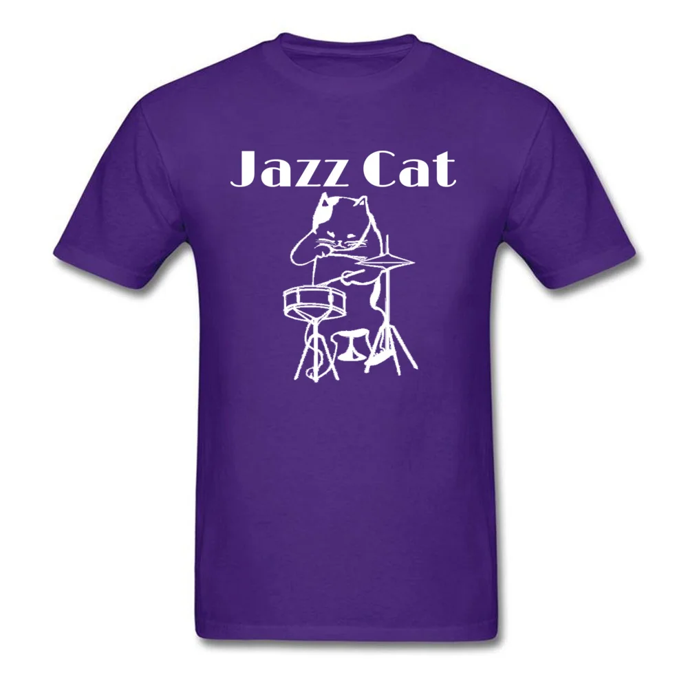Jazz Cat Rock Heavy Metal Tshirt Big Size 3XL Loose Men's Summer Cotton Tee Shirt Custom Gift Interesting T Shirts For Student |