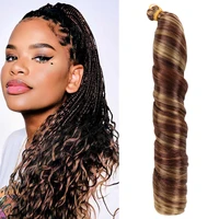 22 inch spiral curl braids crochet hair loose wave silk bouncy ombre synthetic braiding hair french curls bulk hair extensions