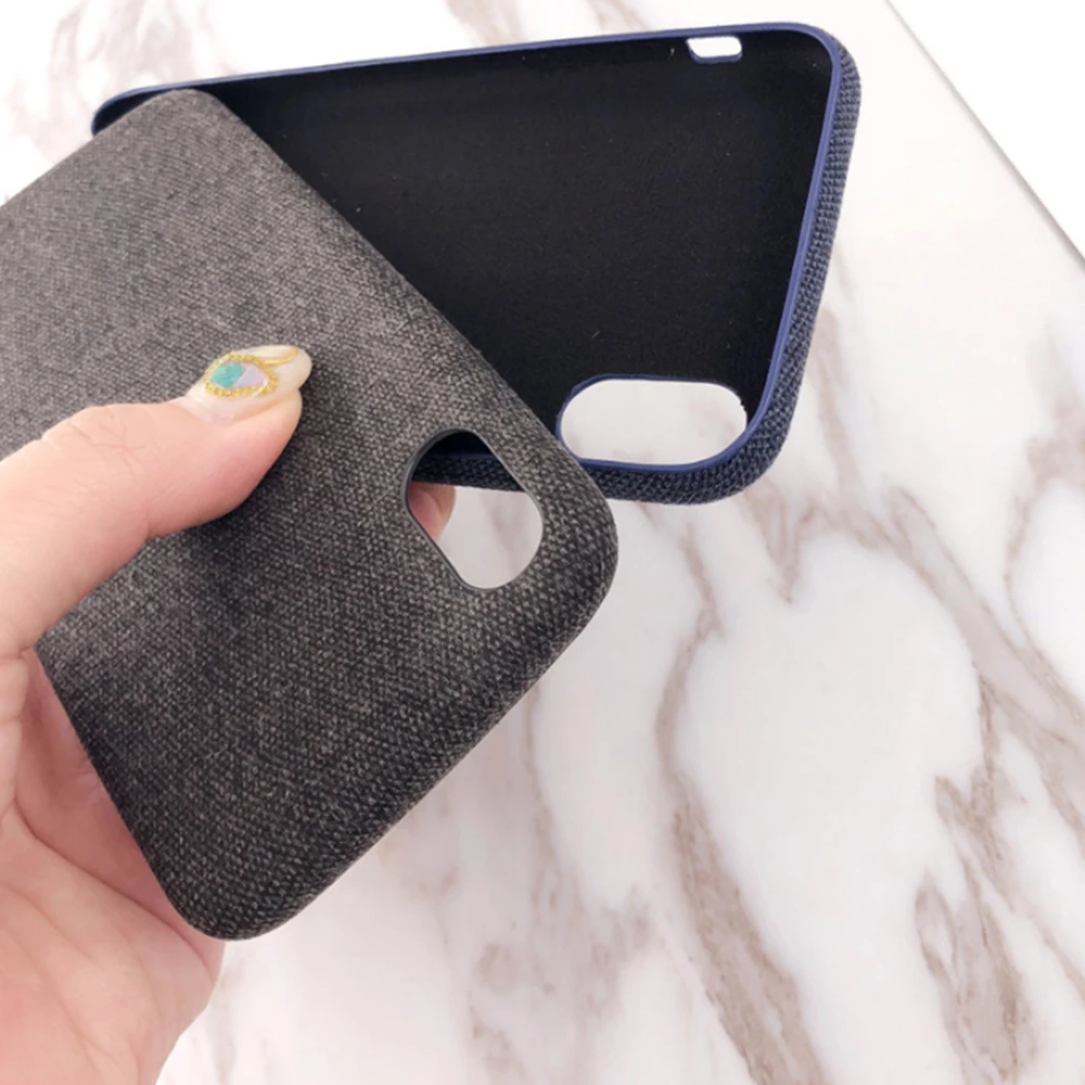 Ультратонкие хлопковые и льняные чехлы для телефонов iPhone 7 8 6 6S Plus X XR XS Max 11 Pro