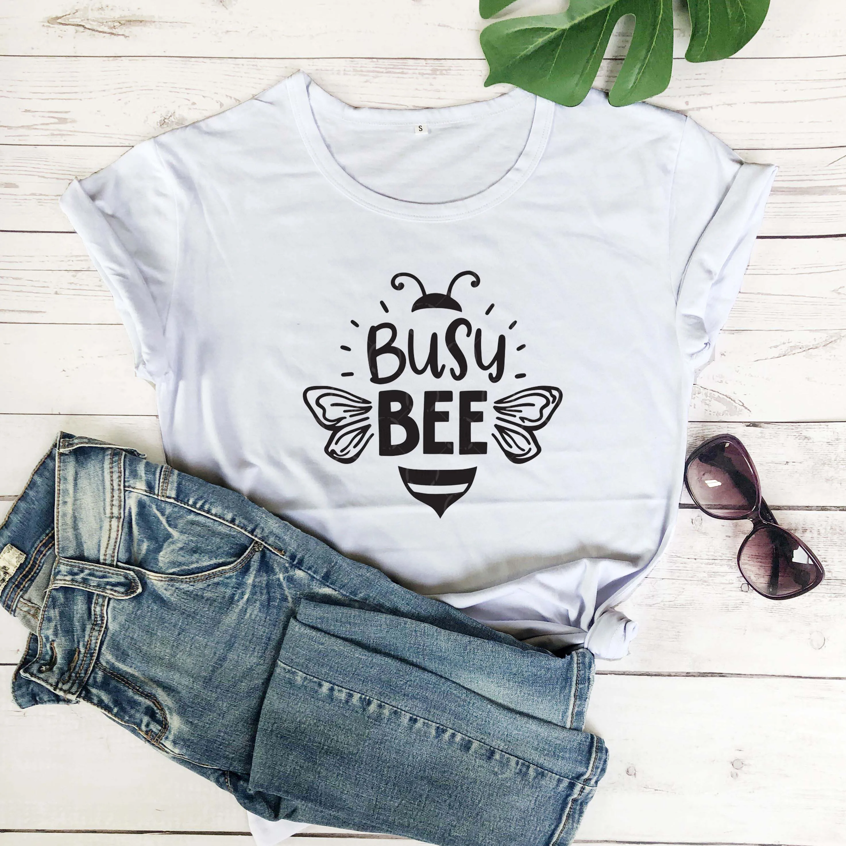 

Busy bee funny cute women fashion cotton casual graphic street style grunge tumblr t shirt girl gift vintage slogan tee top O009