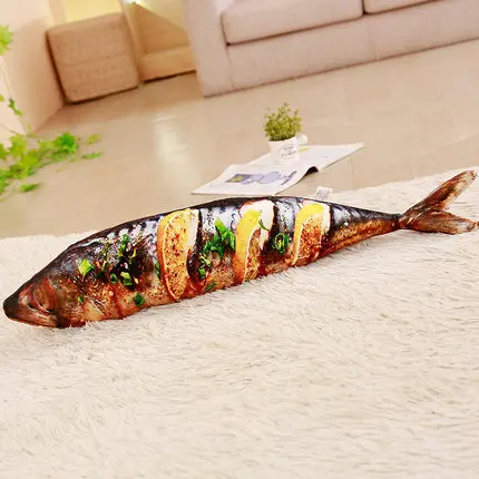 80cm Swordfish 3D моделирование формы еды плюшевая подушка креативная курица колбаса Плюшевые игрушки Мягкая диванная подушка домашний декор забавные подарки для детей - Цвет: 80cm Swordfish