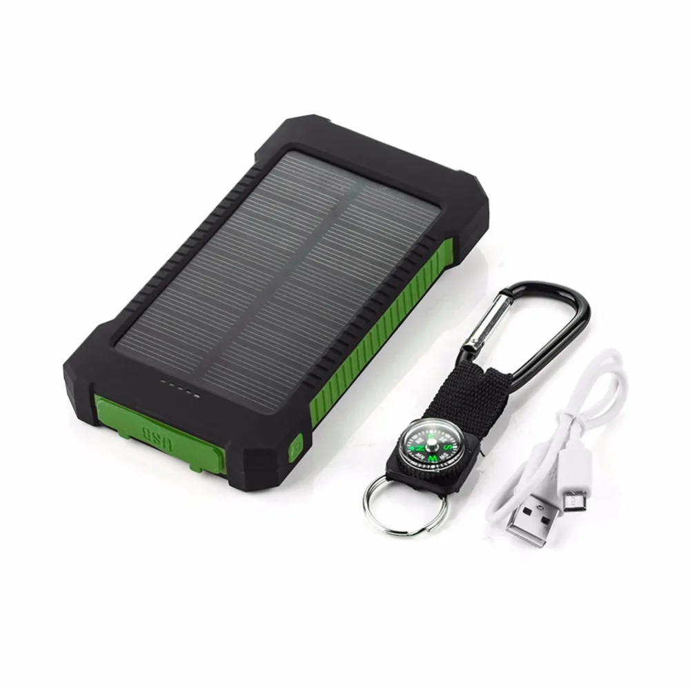 

20000mAh Top Solar Power Bank Waterproof Emergency Charger External Battery Powerbank For Xiaomi MI iPhone Samsung LED SOS Light