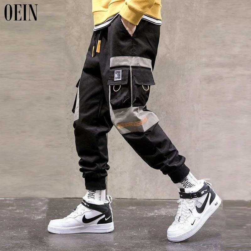 

OEINCargo Camouflage Pants Hip Hop Black Pants Mens Cargo Harem Pant Streetwear Harajuku Jogger Sweatpant Cotton Trouser