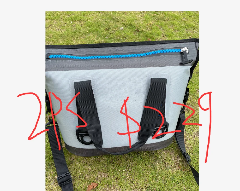 

New big zipper Two pieces 8CANS is $169.99 Outdoor Waterproof Soft Sided Portable Cooler for Picnic