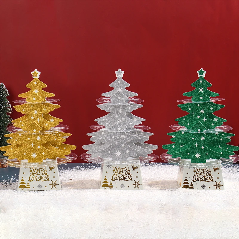 

2021 Greeting Card For Kids Wife Husband 3D Golden Warm Lights Christmas Tree Christmas Tree Greeting Card