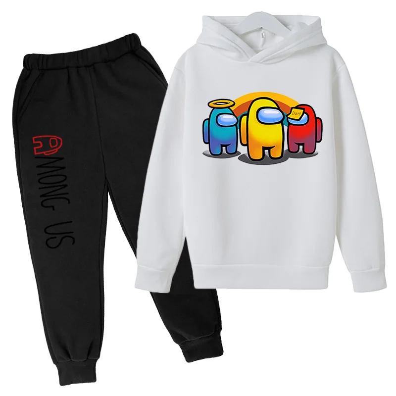 

Impostor Among Us Hoodie Boys and Girls Long Sleeve Sweatshirts Kid Streetwear Harajuku printing pattern 3-14 Year Pullover Set