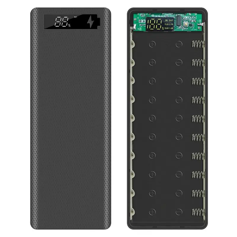 

LCD Display DIY 10x18650 Battery Case Power Bank Shell Charger Box Accessories A0NB