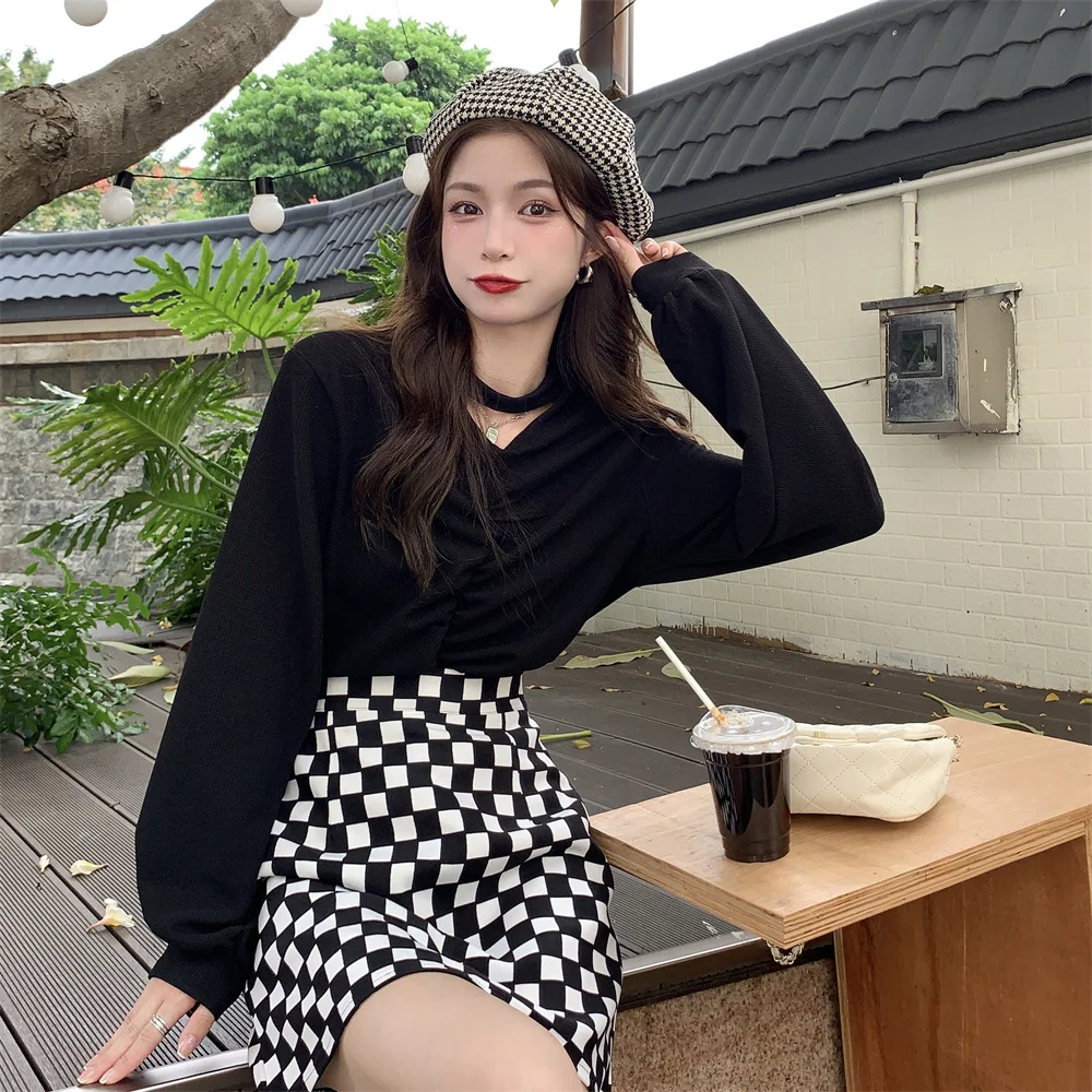 Новинка 2021 Модный женский костюм на раннюю осень Повседневный свитер осенняя