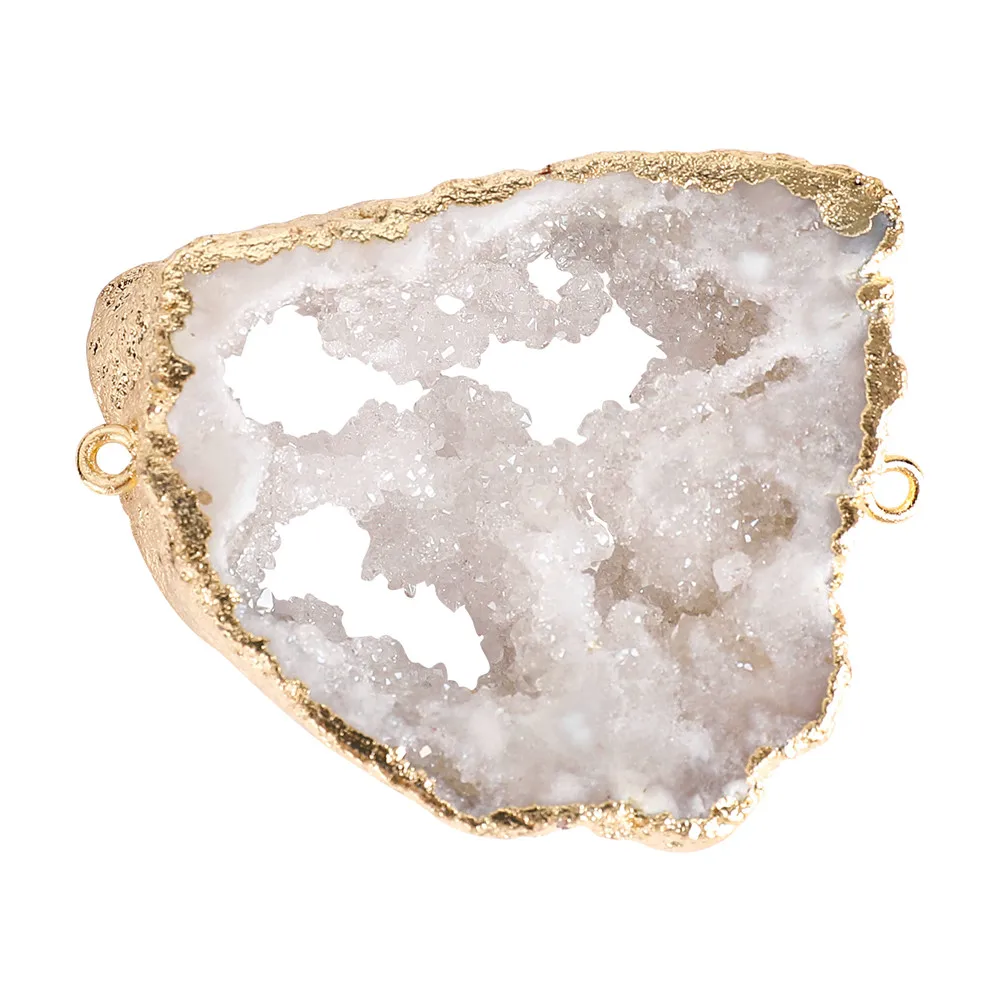 

1Pcs Natural Pendant Natural Crystal Gold Plated Healing Crystal Ladies Jewelry